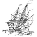 544 Finistère – Le Tritton échoué au sud de Brézelec en 1723